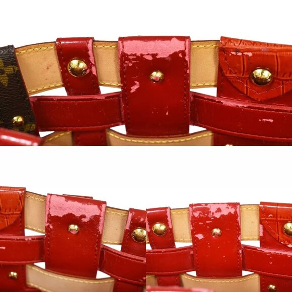 LOUIS VUITTON Neo Bucket Tote Bag Monogram Patent Leather BN Red M95613 11GA702 - Picture 11 of 16